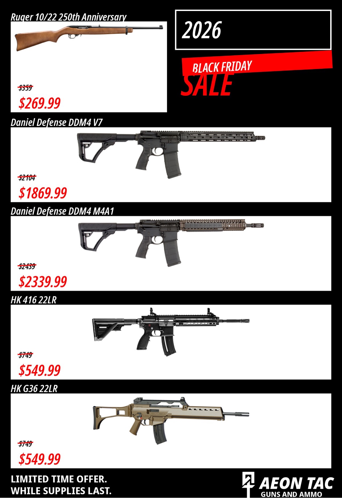 Rifle deals — Ruger, Daniel Defense, HK