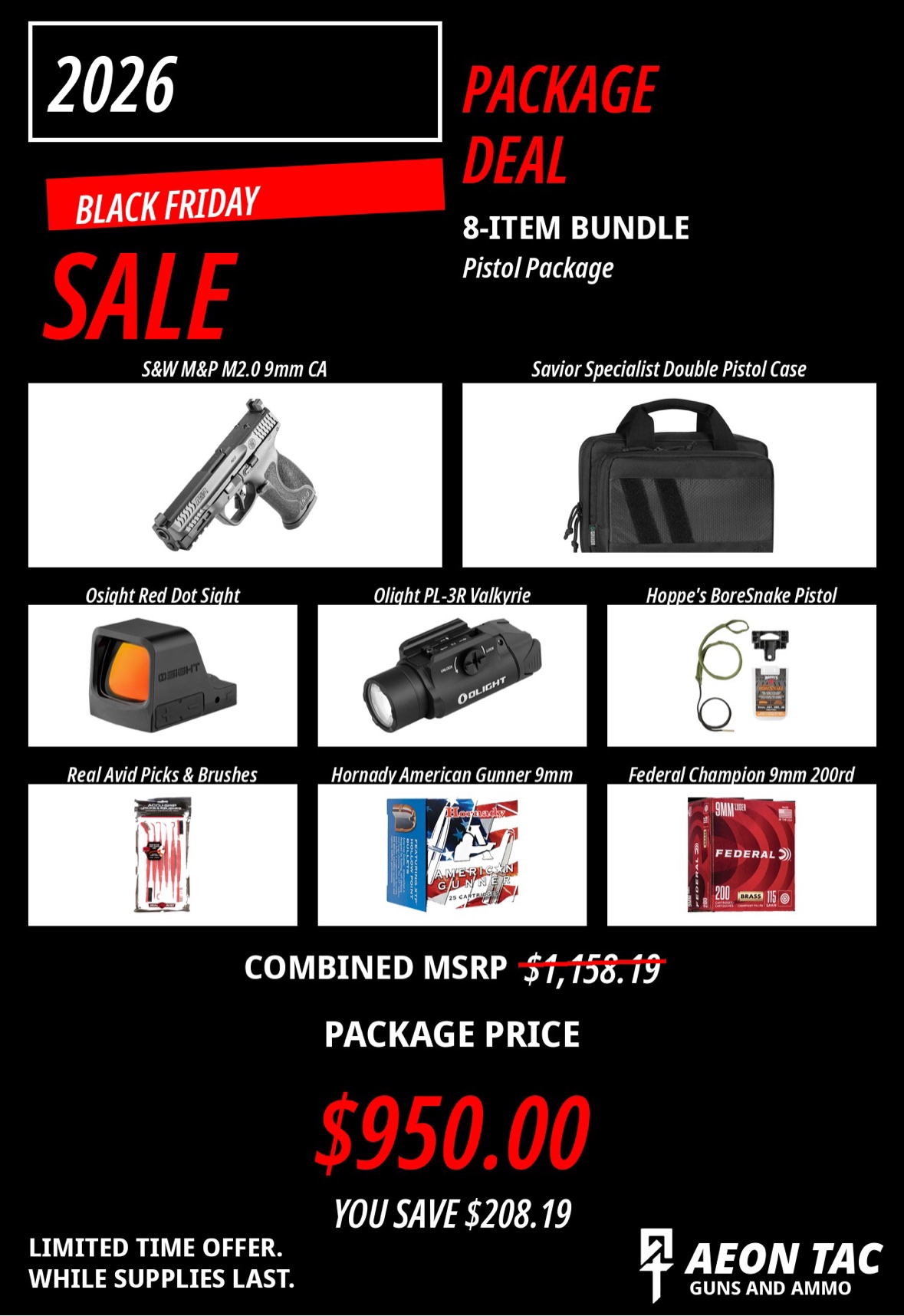 Pistol package deal — Smith and Wesson M and P bundle